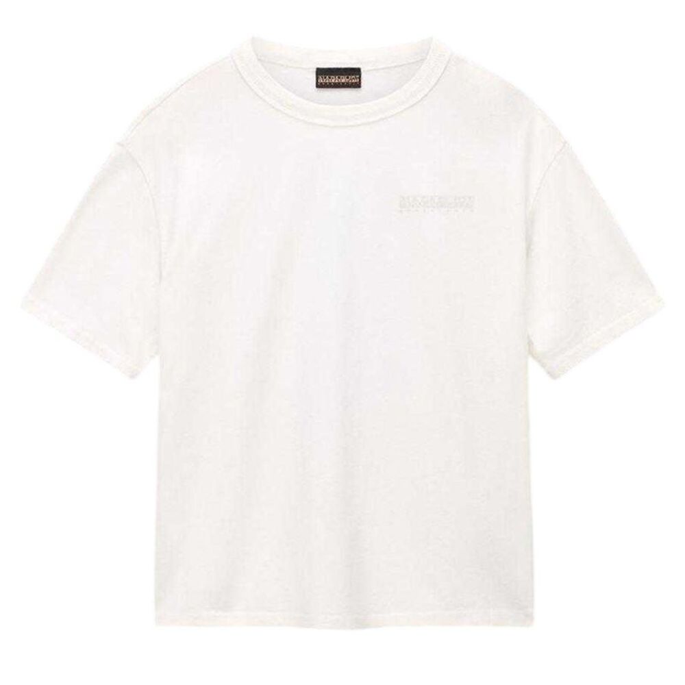 Napapijri Childrens/Kids Back Print Regular Short-Sleeved T-Shirt / White